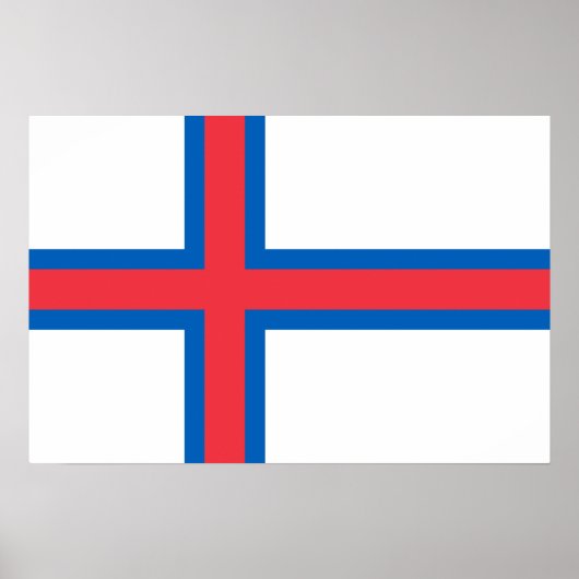 Flagge der Färöer Poster (Vorne)