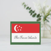 Flagge der Färöer Postkarte (Stehend Vorderseite)