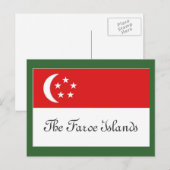 Flagge der Färöer Postkarte (Vorne/Hinten)