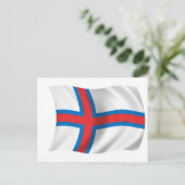 Flagge der Färöer Postkarte (Stehend Vorderseite)