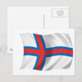 Flagge der Färöer Postkarte (Vorne/Hinten)
