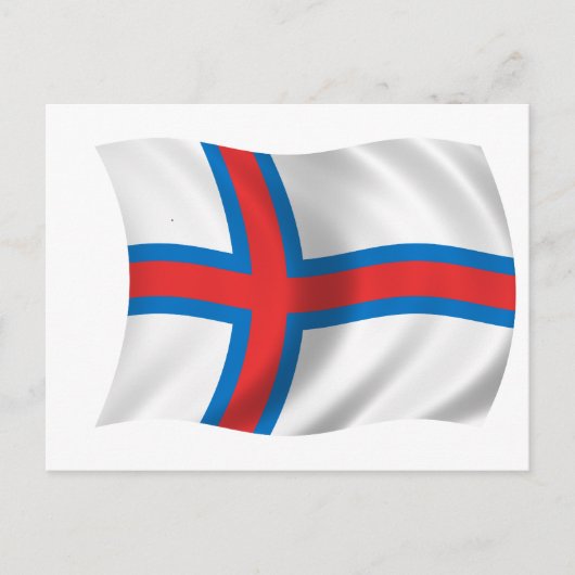 Flagge der Färöer Postkarte (Vorderseite)