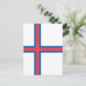 Flagge der Färöer Postkarte (Stehend Vorderseite)