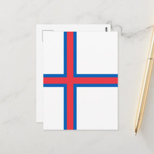 Flagge der Färöer Postkarte
