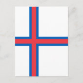 Flagge der Färöer Postkarte (Vorderseite)