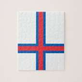 Flagge der Färöer Puzzle (Vertikal)