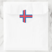Flagge der Färöer Runder Aufkleber (Tasche)