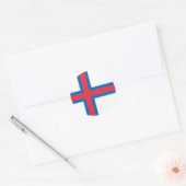 Flagge der Färöer Runder Aufkleber (Umschlag)