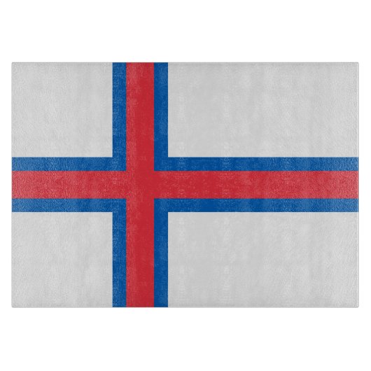 Flagge der Färöer Schneidebrett (Vorderseite)