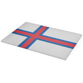 Flagge der Färöer Schneidebrett (Ecke)