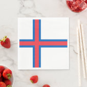 Flagge der Färöer Serviette (Beispiel)