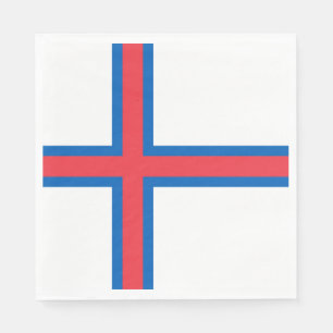 Flagge der Färöer Serviette