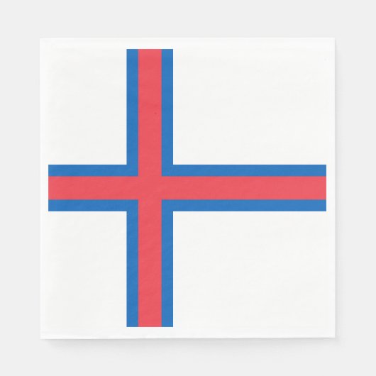 Flagge der Färöer Serviette (Vorderseite)