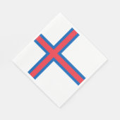 Flagge der Färöer Serviette (Ecke)