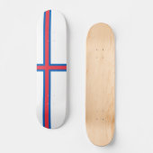 Flagge der Färöer Skateboard (Vorderseite)