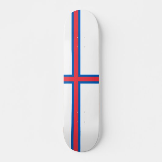 Flagge der Färöer Skateboard (Vorne)