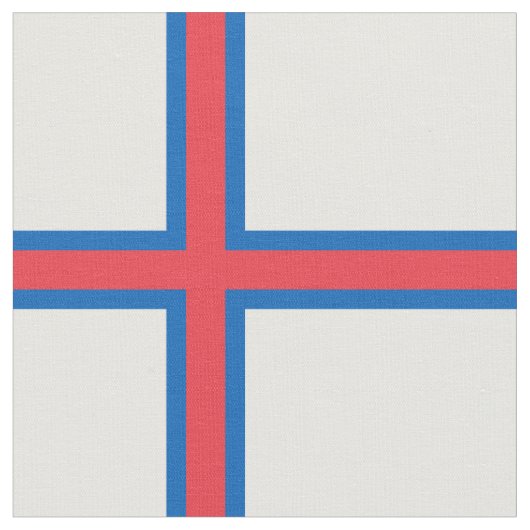 Flagge der Färöer Stoff (Nahaufnahme)