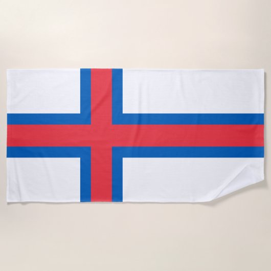 Flagge der Färöer Strandtuch (Vorderseite)