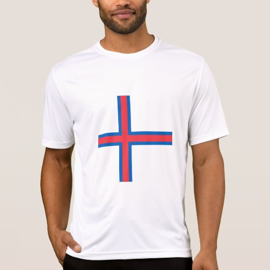 Flagge der Färöer T-Shirt (Vorderseite)