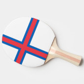 Flagge der Färöer Tischtennis Schläger (Seitenansicht)