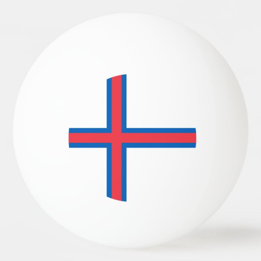 Flagge der Färöer Tischtennisball (Rückseite)