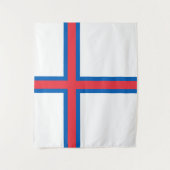 Flagge der Färöer Wandteppich (Vorderseite)
