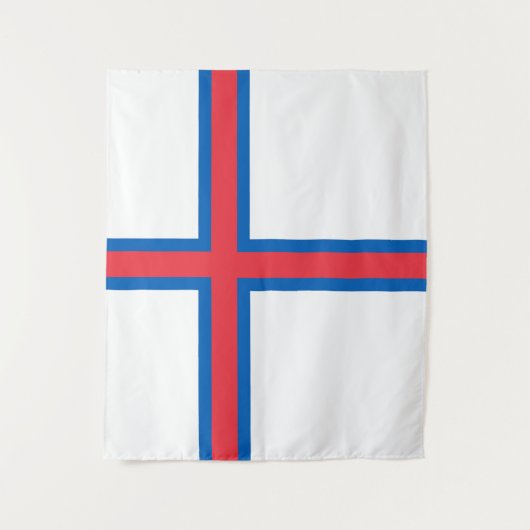 Flagge der Färöer Wandteppich (Vorderseite)