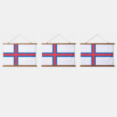 Flagge der Färöer Wandteppich Mit Holzrahmen (Dreifach)