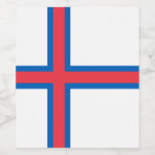Flagge der Färöer Weinetikett (Einzelnes Label)