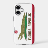 Flagge der Florida-Republik Alligator Krokodil