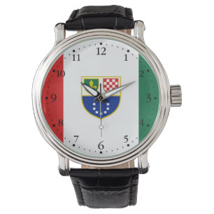 Flagge der Föderation Bosnien und Herzegowina Armbanduhr