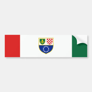 Flagge der Föderation Bosnien und Herzegowina Autoaufkleber