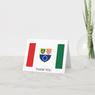 Flagge der Föderation Bosnien und Herzegowina Dankeskarte