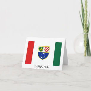 Flagge der Föderation Bosnien und Herzegowina Dankeskarte