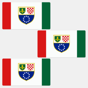 Flagge der Föderation Bosnien und Herzegowina Etiketten