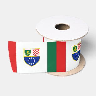 Flagge der Föderation Bosnien und Herzegowina Satinband