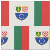 Flagge der Föderation Bosnien und Herzegowina Stoff (Nahaufnahme)
