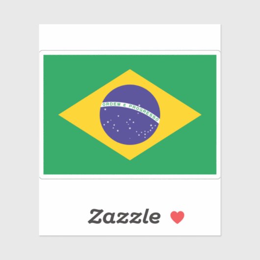 Flagge der Föderativen Republik Brasilien Aufkleber (Blatt)