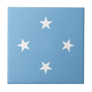 Flagge der Föderierten Staaten von Mikronesien Fliese