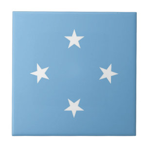 Flagge der Föderierten Staaten von Mikronesien Fliese