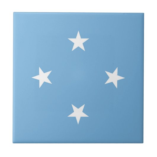 Flagge der Föderierten Staaten von Mikronesien Fliese (Vorderseite)