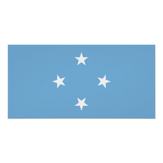 Flagge der Föderierten Staaten von Mikronesien Poster (Vorderseite)
