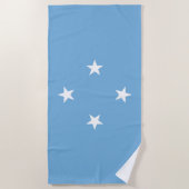 Flagge der Föderierten Staaten von Mikronesien Strandtuch (Vorderseite)