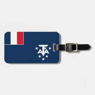 Flagge der französischen Antarktis und Antarktis Gepäckanhänger