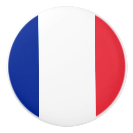 Flagge der französischen Keramik Knob Keramikknauf (Vorderseite)