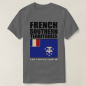 Flagge der französischen Südgebiete T-Shirt (Design vorne)