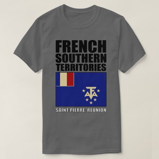 Flagge der französischen Südgebiete T-Shirt (Design vorne)