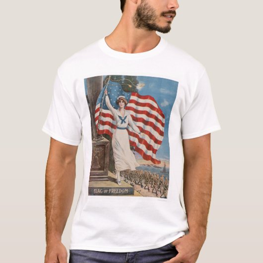 Flagge der Freiheit T-Shirt (Vorderseite)