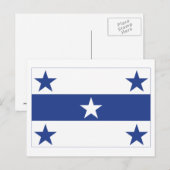 Flagge der Gambier Inseln Postkarte (Vorne/Hinten)