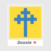 Flagge der Gemeinde Köping (Schweden) Aufkleber (Blatt)